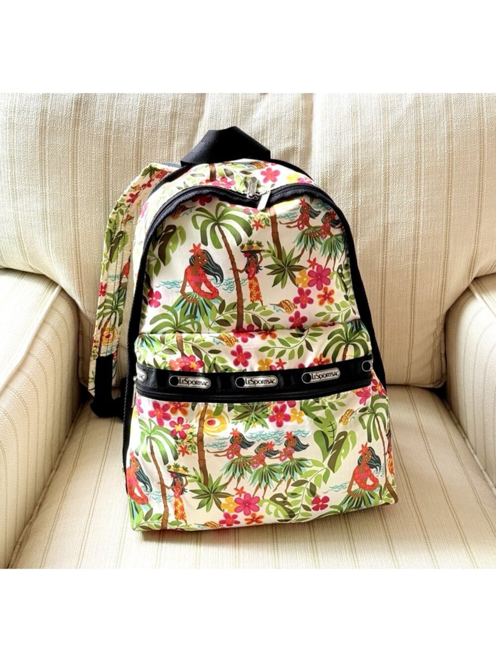 LeSportsac Backpack Sweet Wahine Hawaii Exclusive Limited Edition Hula Girl